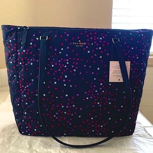 Kate Spade Jae Quilted Festive Confetti Large Tote